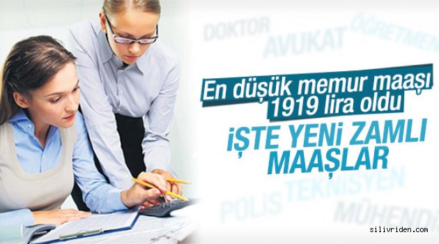 2016-2017 zamlı memur maaşları