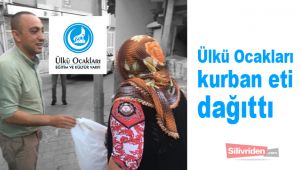 Ülkü Ocakları kurban eti dağıttı