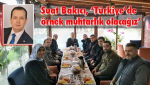 Bakıcı, 'Türkiye'de örnek muhtarlık olacağız'