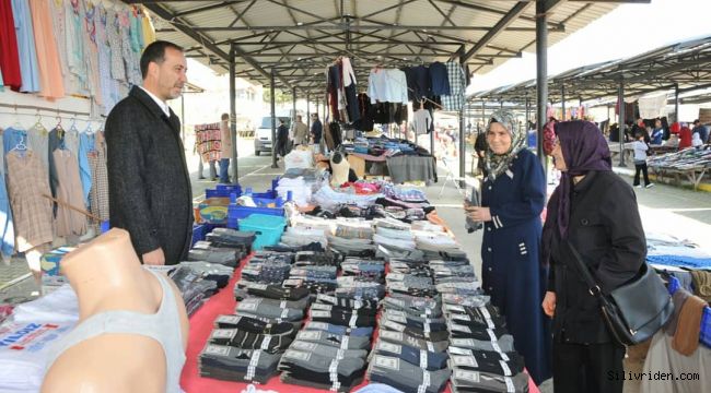 Yılmaz, Çanta esnafına hayırlı işler diledi 