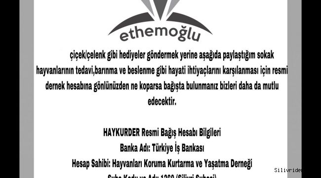 Ethemoğlu Mücevherat'tan örnek davranış!