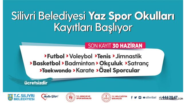 Ücretsiz yaz spor okulları kayıtları başladı