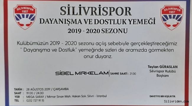 Silivrispor’a katkı sağlayacak organizasyon