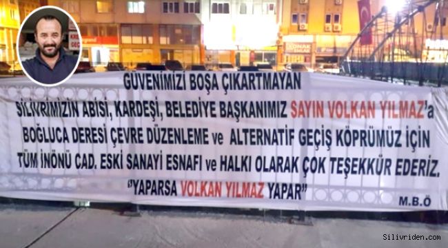 Esnaftan Volkan Yılmaz'a teşekkür