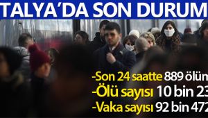 İtalya'da son 24 saatte 889 ölüm