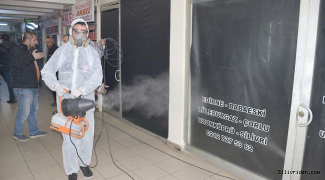 Silivri Belediyesi virüse karşı dezenfektasyona başladı 