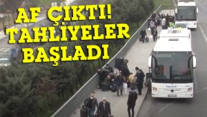 Cezaevlerinden tahliyeler başladı