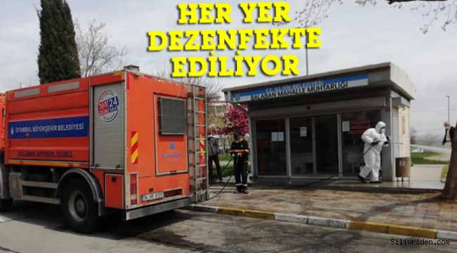 Her yer dezenfekte ediliyor