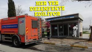 Her yer dezenfekte ediliyor