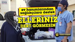 Silivri'de ev hanımlarından sağlıkçılara gıda desteği