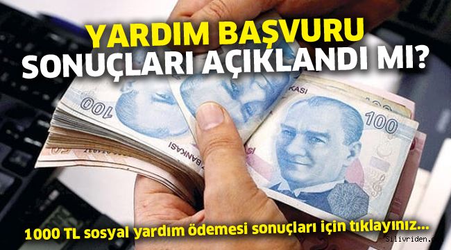 1000 TL sosyal yardım ödemesi e-Devlet başvuru ve sonuç sorgulama ekranı