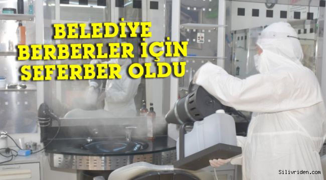 Belediye, kuaför ve berber salonlarını dezenfekte ediyor