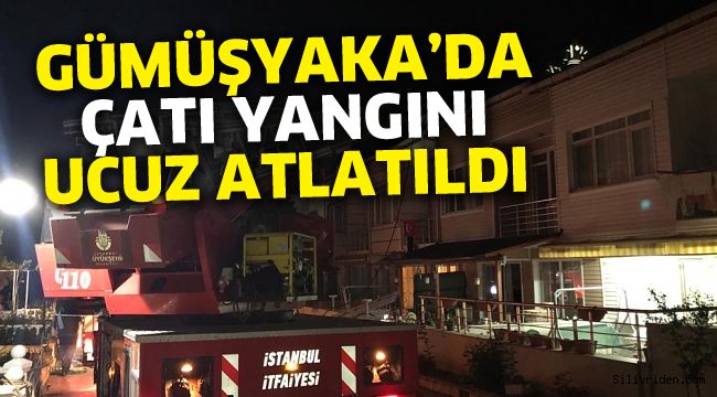 Çatı yangını ucuz atlatıldı