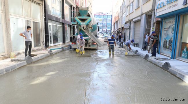 Yavuz sokak'ta çalışmalar devam ediyor