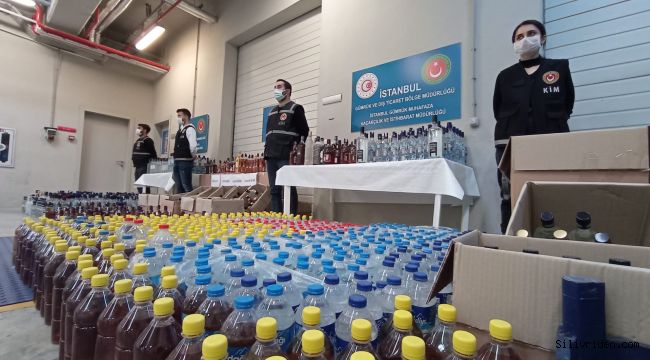 İstanbul'da bin 635 litre sahte içki yakalandı