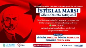 Silivri belediyesi istiklal marşı okuma yarışması düzenliyor