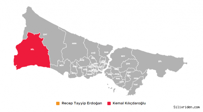 Silivri'de seçim sonuçları