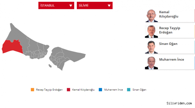 Silivri ve İstanbul'da Erdoğan ve Kılıçdaroğlu kaç oy aldı?