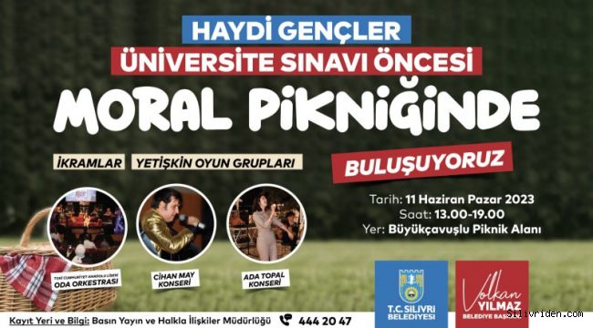 Silivri Belediyesinden üniversite sınavı öncesi moral etkinliği 