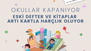 Silivri'de eski defter ve kitaplar artı kart ile haçlık oluyor 