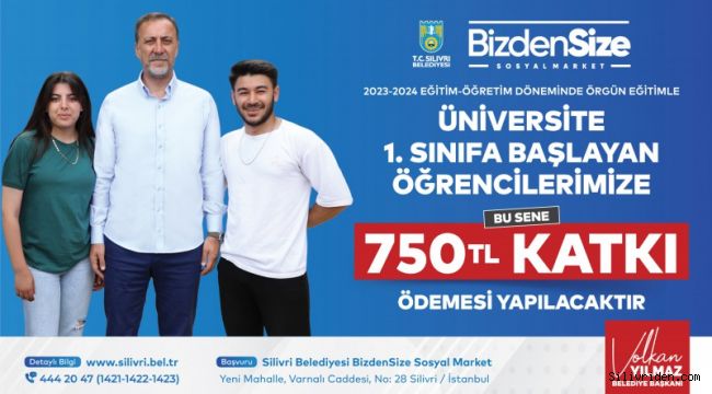 Silivri Belediyesinden üniversite öğrencilerine 750 TL