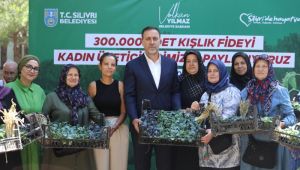 Silivri'de kadın üreticilere 300 bin fide dağıtıldı