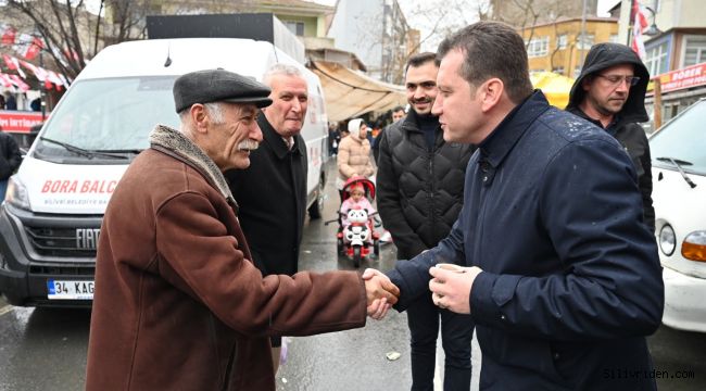 Balcıoğlu, merkez esnaflarını ziyaret etti