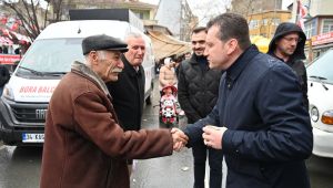 Balcıoğlu, merkez esnaflarını ziyaret etti