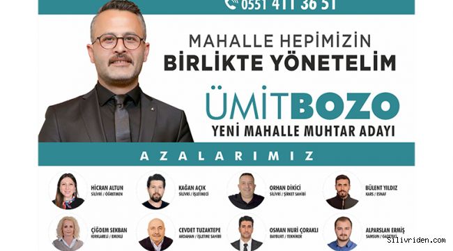 'Gelişen ve büyüyen mahallemize hizmet için adayım'