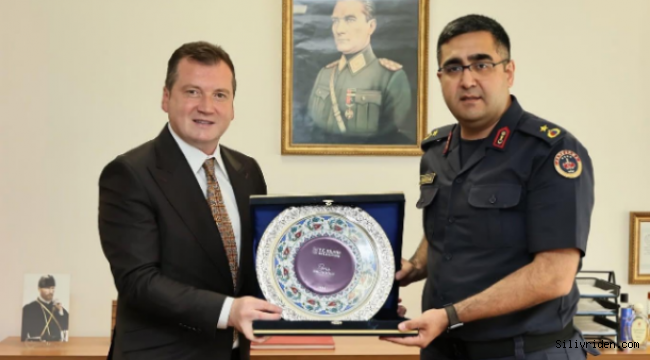 Başkan Balcıoğlu'ndan İlçe Jandarma Komutanı'na ziyaret