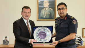 Başkan Balcıoğlu'ndan İlçe Jandarma Komutanı'na ziyaret