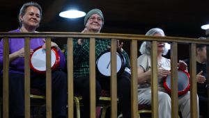 Başkan Balcıoğlu, Ritim Perküsyon kursiyerleriyle bir araya geldi