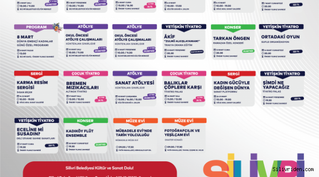 Silivri'de Mart ayı dolu dolu geçecek