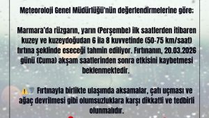 Marmara'da kuvvetli fırtına uyarısı