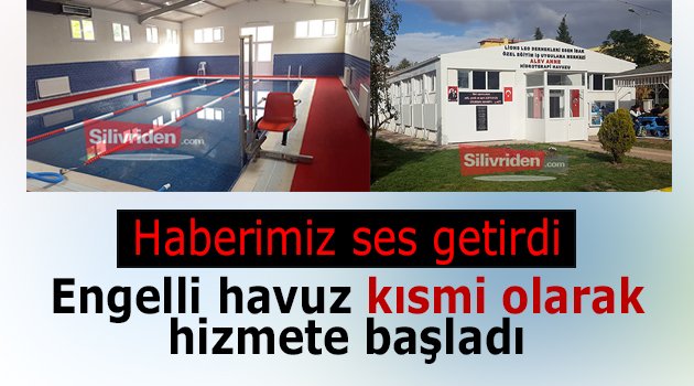 Engelli havuzu hizmete başladı