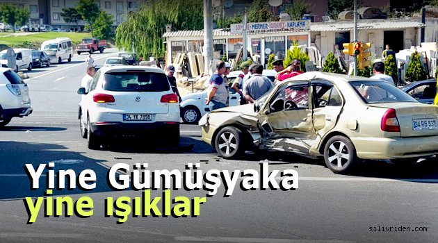 Gümüşyaka ışıklarda trafik kazası