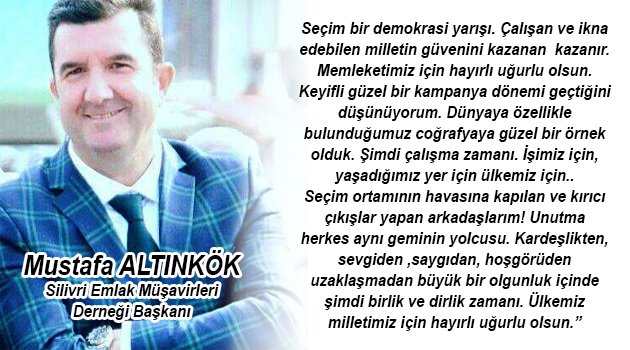 Mustafa Altınkök seçim mesajı yayınladı