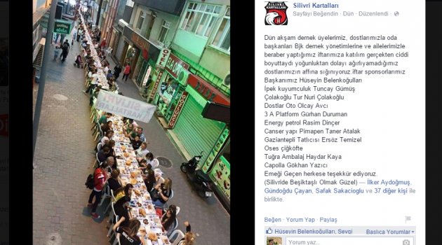 Silivri'de sosyal medyayı sallayan iftar!