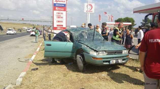 Silivri'de trafik kazası 2 yaralı