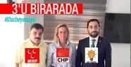 3 ilçe başkanı demokrasi için buluştu