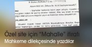 Mahalle itirafı