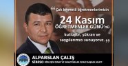 Çalış'tan Öğretmenler Günü mesajı