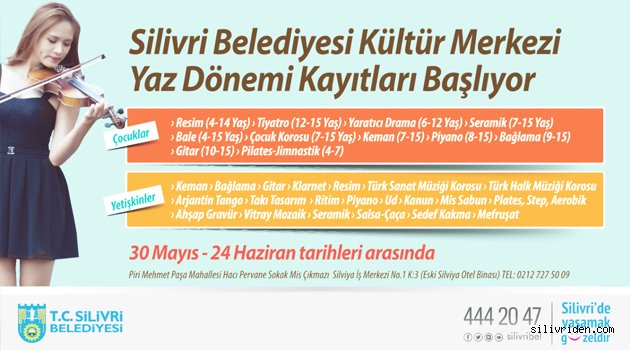 Yaz dönemi kurs kayıtları başladı!