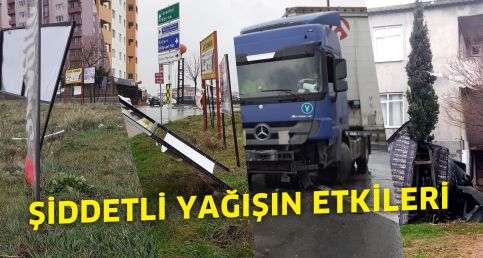 Silivri'de şiddetli yağış etkisini gösteriyor